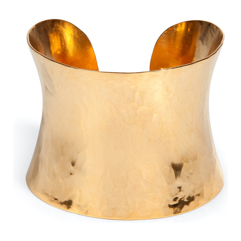 Hervé van der Straeten Hammered Gold-Plated Brass Cuff