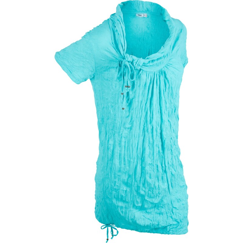 bpc bonprix collection Halbarm-Longshirt mit Crash-Effekt in blau für Damen von bonprix