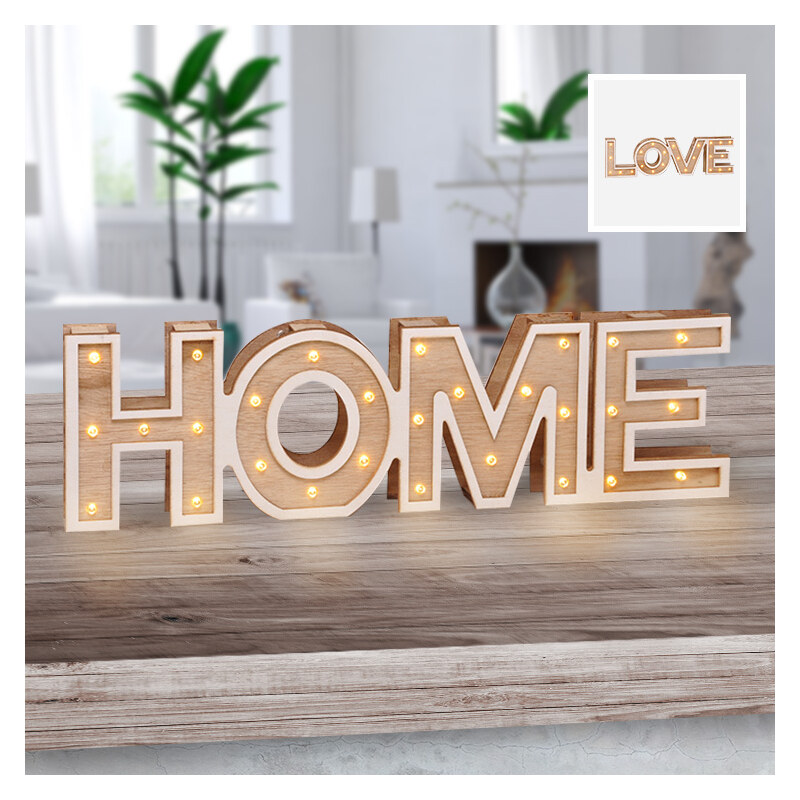 Lesara LED-Dekoration Schriftzug - Home