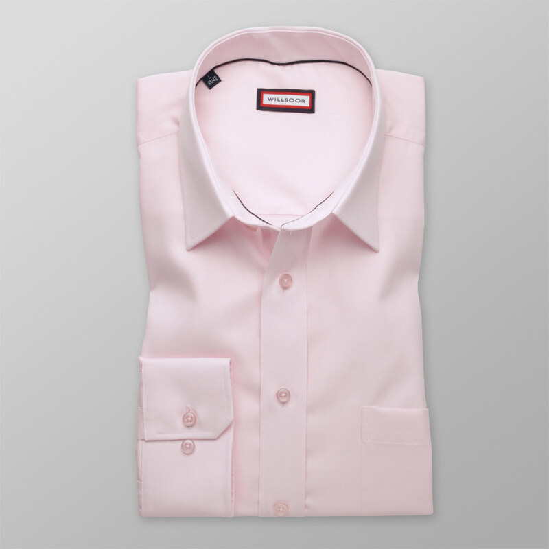 Männer Klassisches Hemd Willsoor rosa glatt