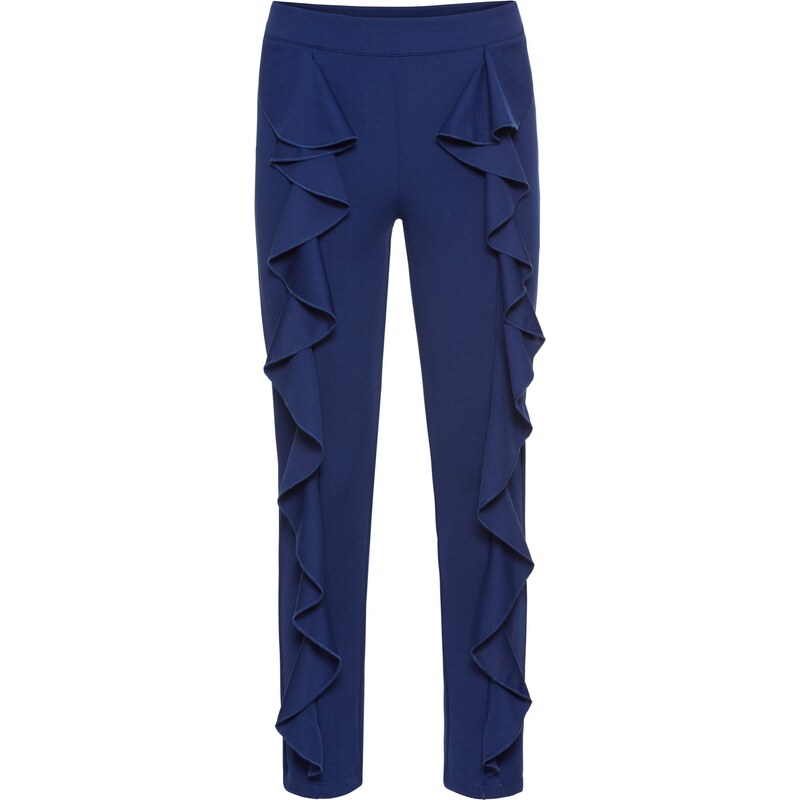 BODYFLIRT boutique Hose mit Volants in blau für Damen von bonprix