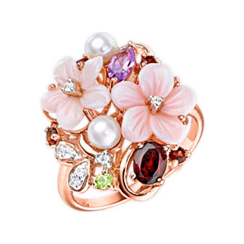 Vivance Jewels Ring "Blume / Blüten" mit Perle