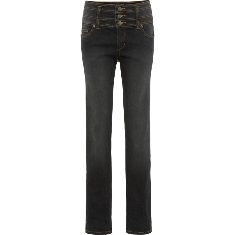 John Baner JEANSWEAR Power-Stretch-Jeans Bauch-Beine-Po, Slim in schwarz für Damen von bonprix
