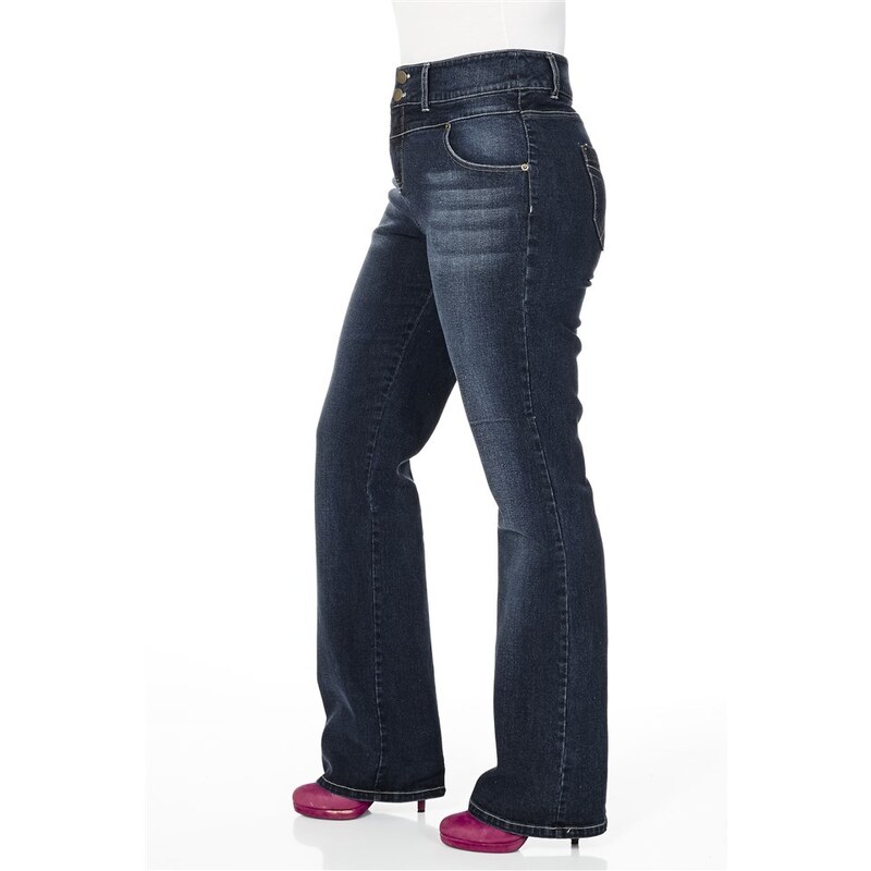 Sheego Denim Bootcut Jeans mit breitem Bund