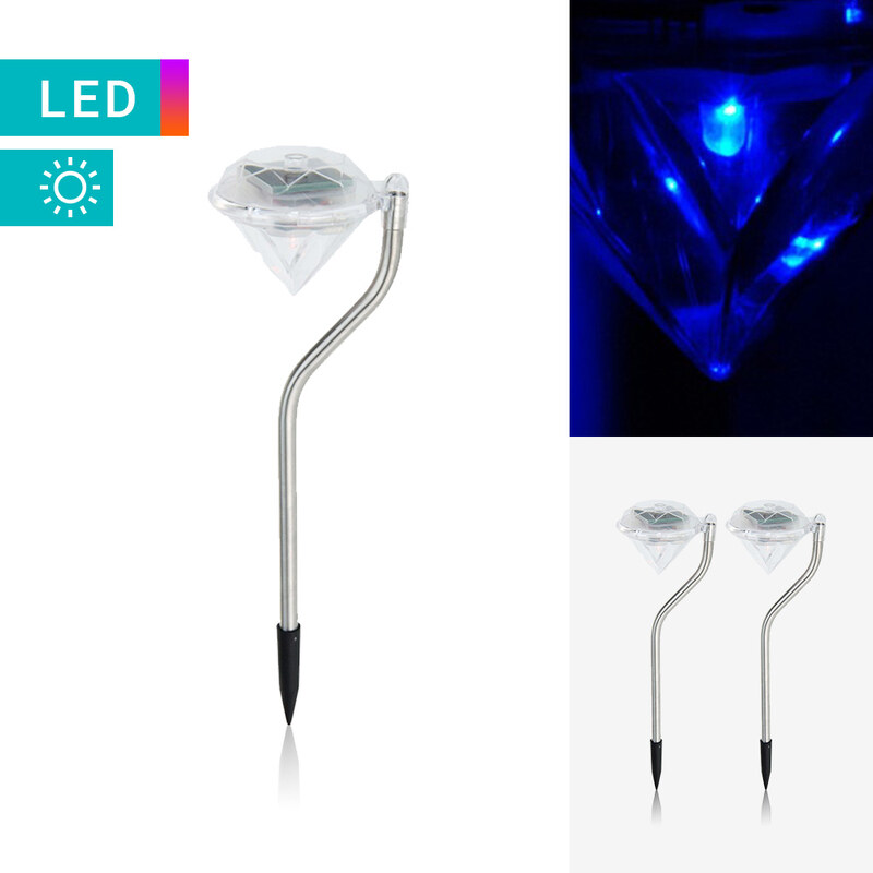 Lesara 2er-Set Solar-LED-Lampe Diamant