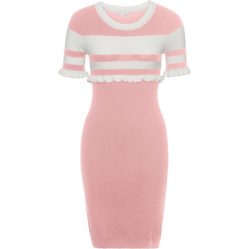 BODYFLIRT boutique Kleid/Sommerkleid kurzer Arm in pink von bonprix