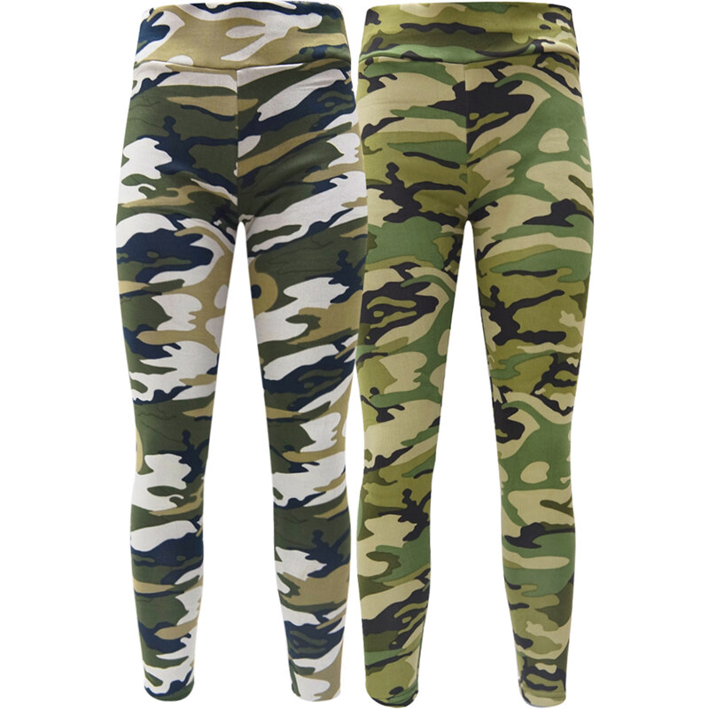 Lesara Leggings im Camouflagedesign - Beige - XL-XXL