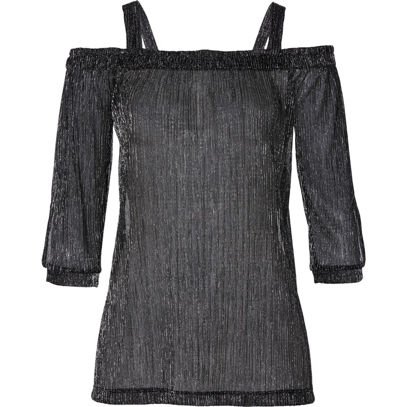 bpc selection premium Premium Shirt mit Lurex 3/4 Arm in schwarz für Damen von bonprix