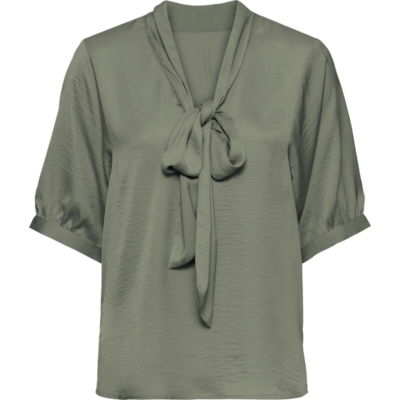 BODYFLIRT Oversize-Bluse mit Schluppe kurzer Arm in grün von bonprix