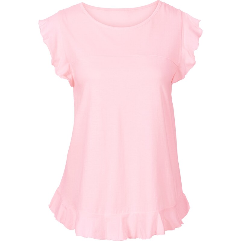 BODYFLIRT Shirt mit Flügelärmeln Flügelärmel in rosa für Damen von bonprix