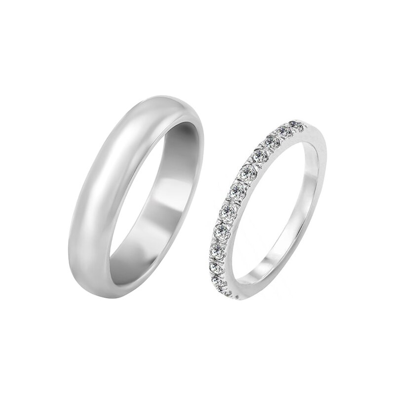 Eppi Memoryring mit Diamanten und klassischer Ring Lowum