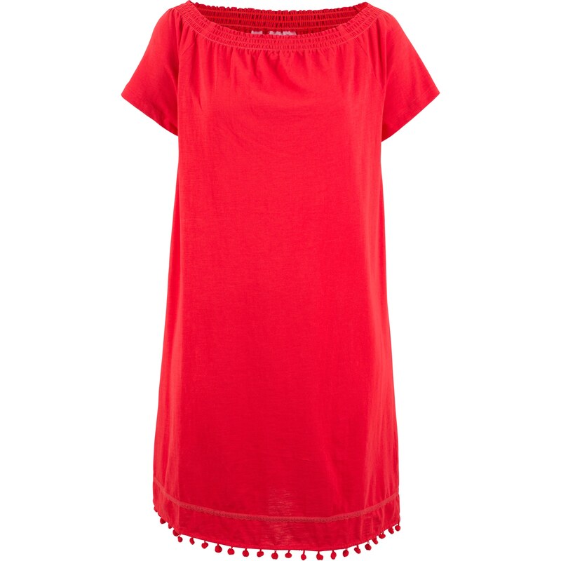 Jersey-Carmen-Kleid rot Damen bonprix