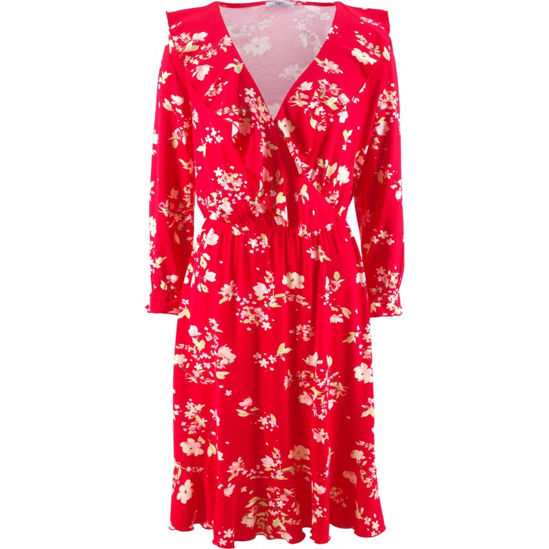 bpc bonprix collection Jersey Kleid, ¾- Arm in rot von bonprix