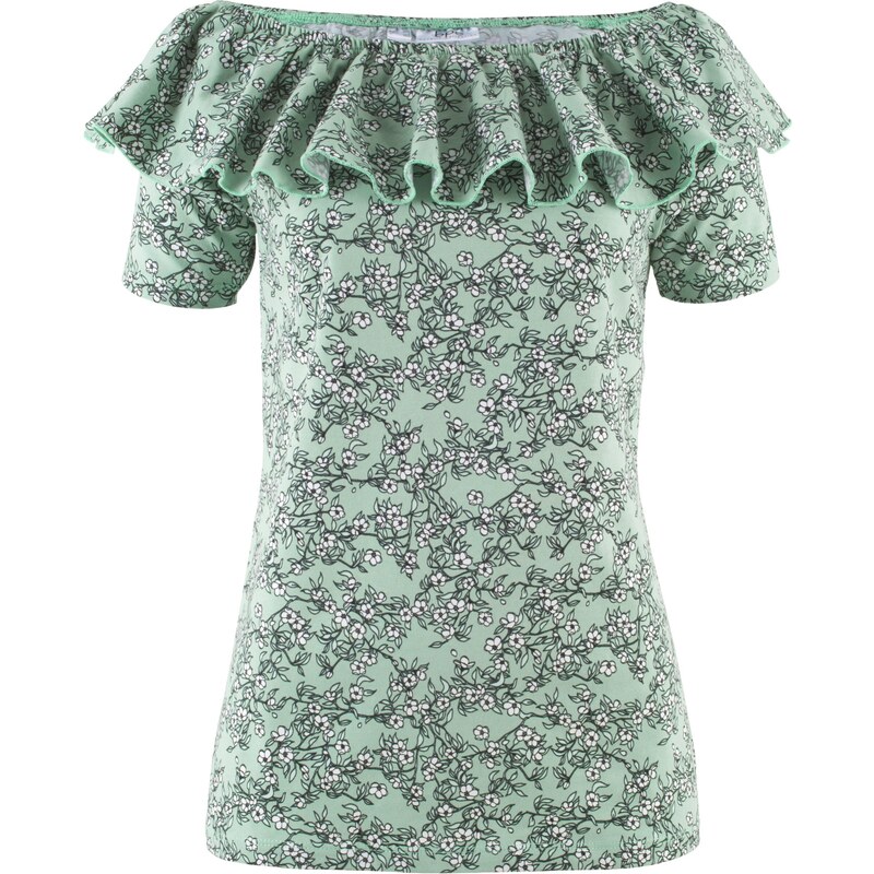 bpc bonprix collection Carmenshirt mit halblangen Ärmeln in grün für Damen von bonprix