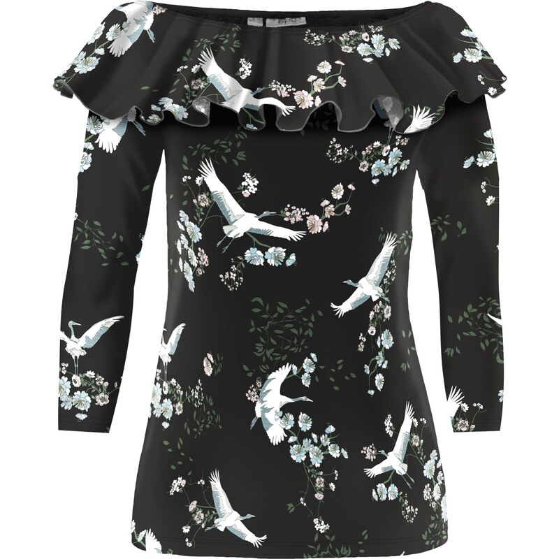 bpc bonprix collection Carmenshirt mit 3/4-Ärmeln in schwarz für Damen von bonprix