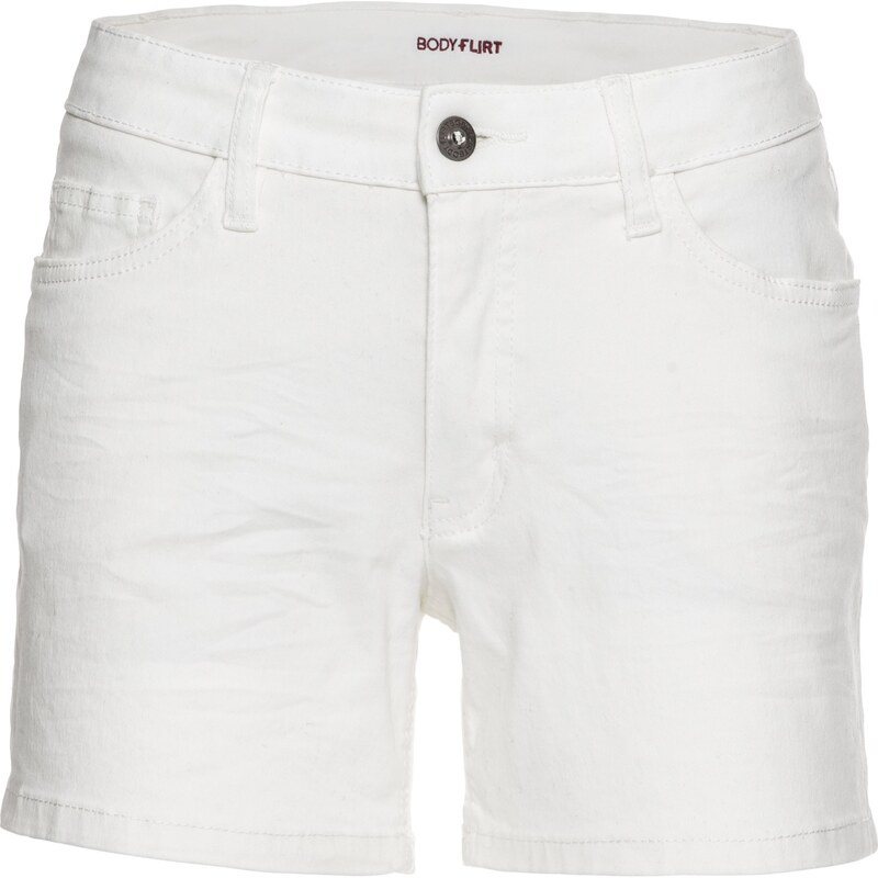 BODYFLIRT Twill-Shorts in weiß für Damen von bonprix