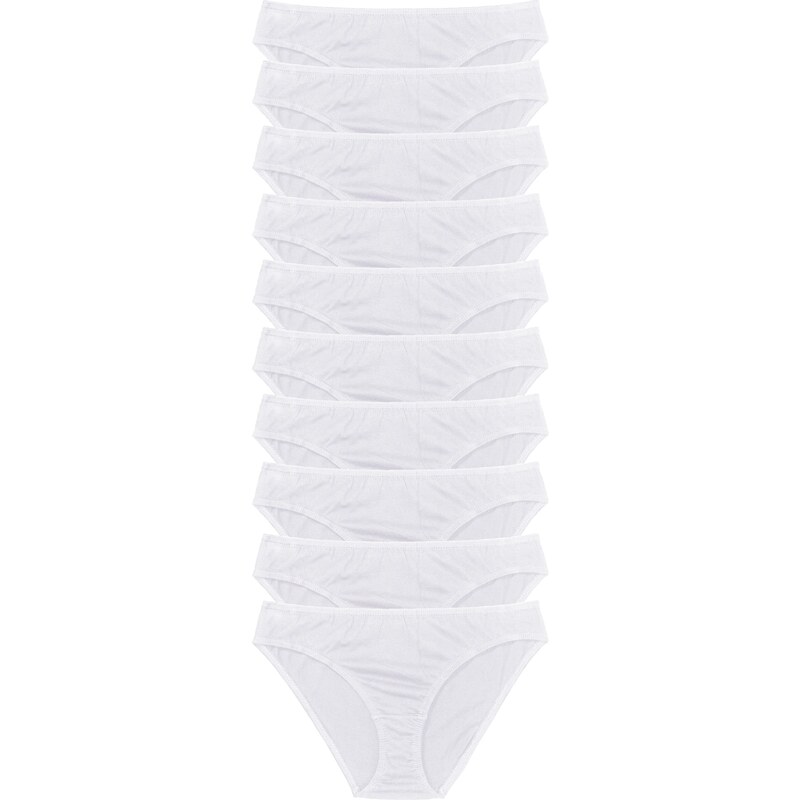 bpc bonprix collection Slip (10er-Pack) in weiß für Damen von bonprix