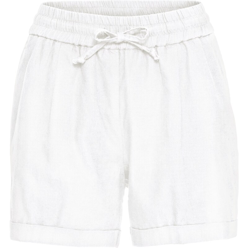 Shorts aus Leinen weiß Damen bonprix