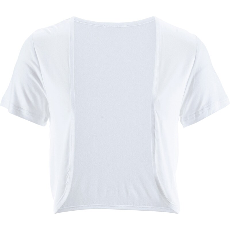 Shirt-Bolero kurzer Arm weiß Damen bonprix