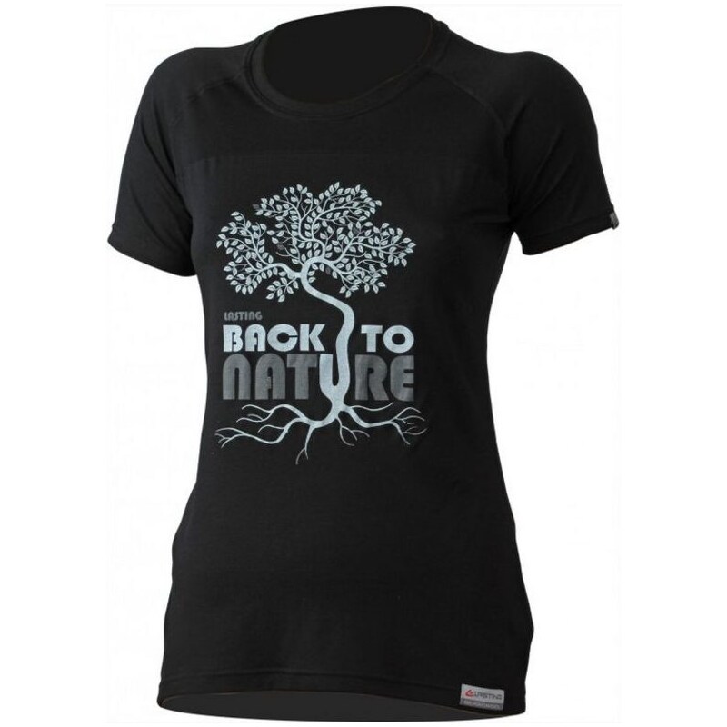 Damen Wolle T-Shirt Lasting Back 9090 black
