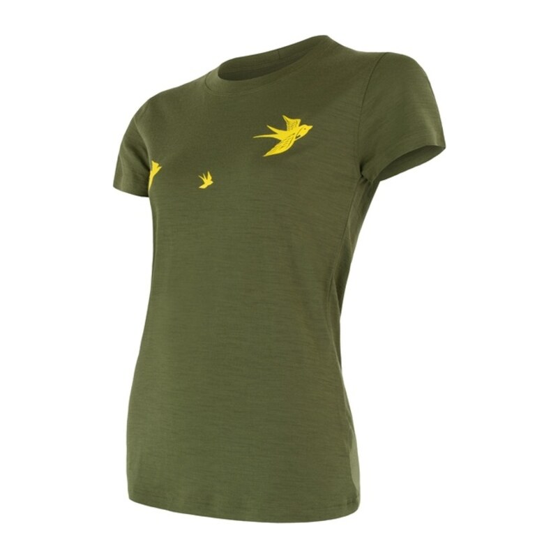 Damen T-Shirt Sensor MERINO ACTIVE PT SWAL LOW safari 17200028