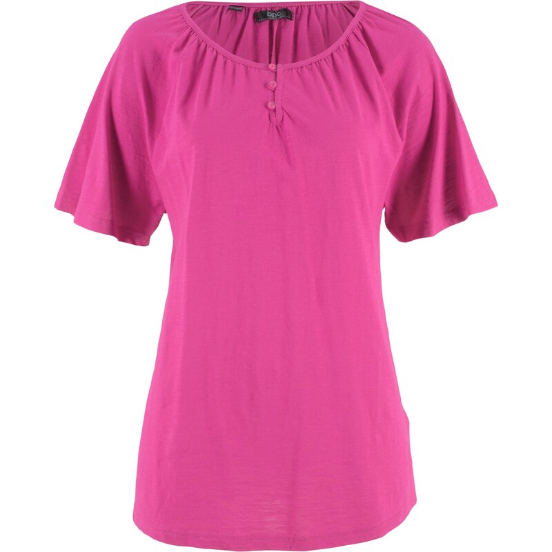 bpc bonprix collection Halbarm-Flammgarn-Shirt in pink für Damen von bonprix