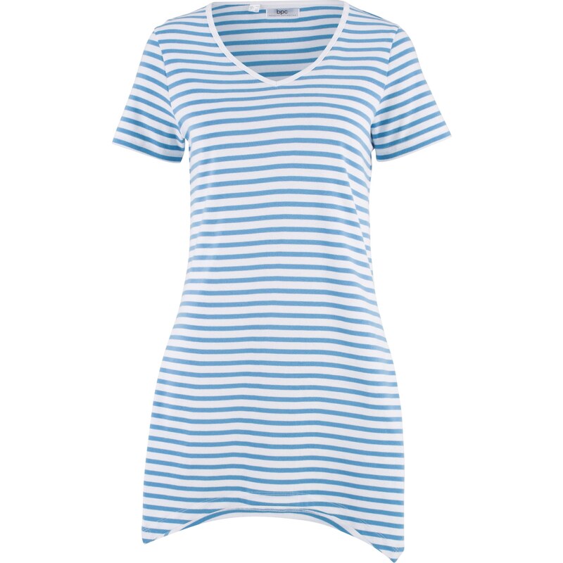 bpc bonprix collection Zipfel-Shirt mit kurzen Ärmeln halber Arm in blau für Damen von bonprix