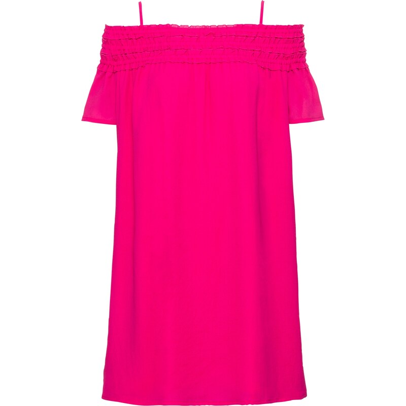 RAINBOW Kleid mit Carmenausschnitt in pink für Damen von bonprix