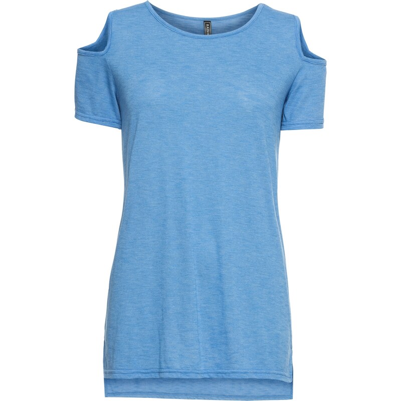 RAINBOW Longshirt mit Cut-Outs kurzer Arm in blau für Damen von bonprix