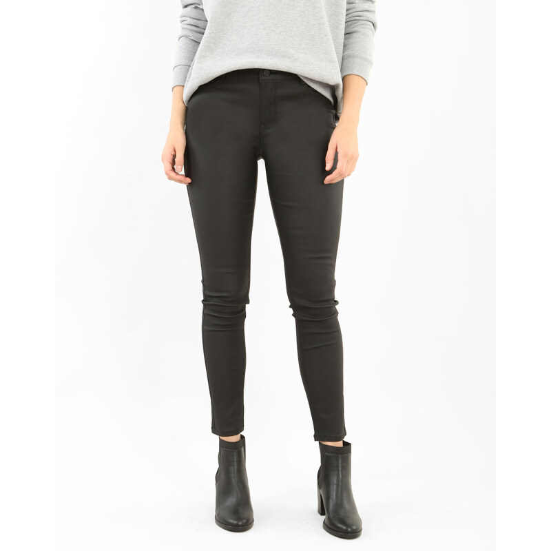 Beschichtete Skinny-Jeans Damen - Farbe Schwarz - Größe 32 - PIMKIE - Mode für Damen