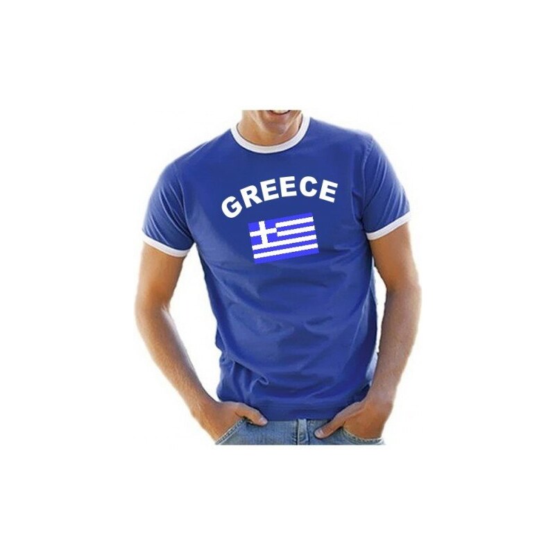 Coole-Fun-T-Shirts Herren T-Shirt Griechenland Ringer