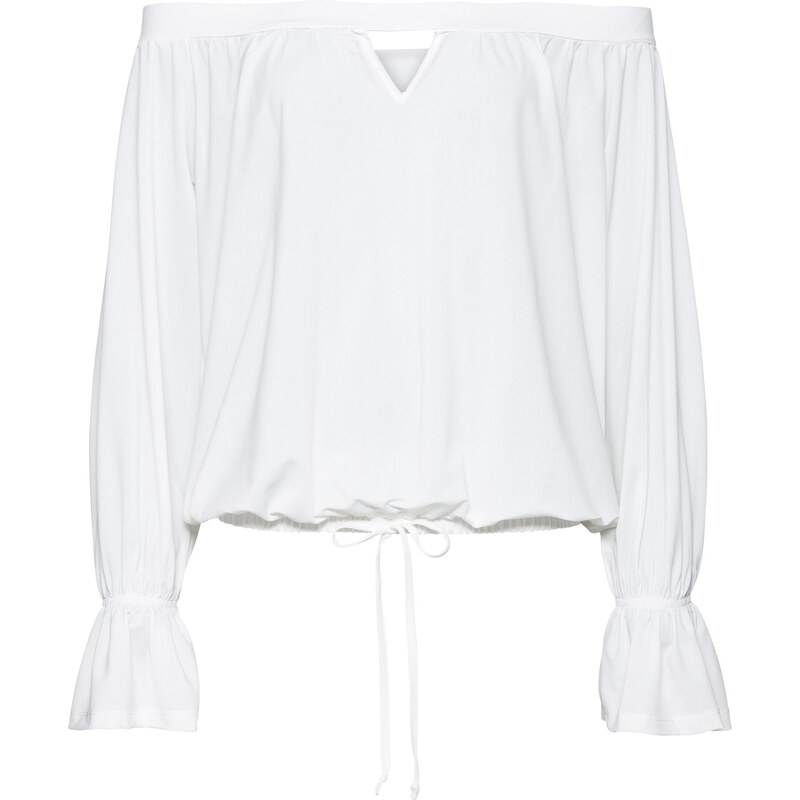 BODYFLIRT Carmen-Shirt in weiß für Damen von bonprix