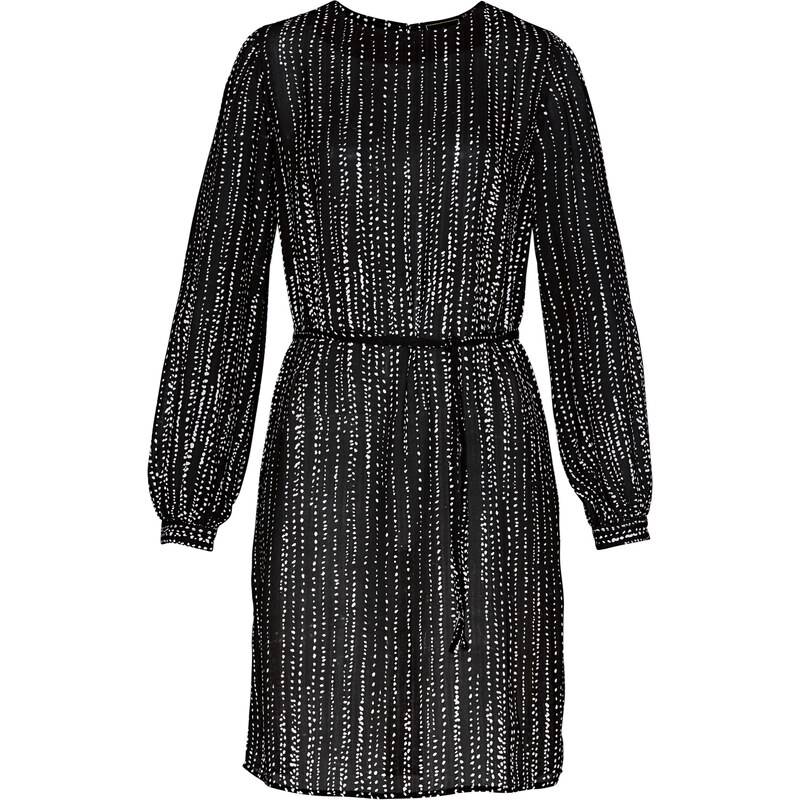 bpc selection Kleid mit Bindegürtel langarm in schwarz von bonprix