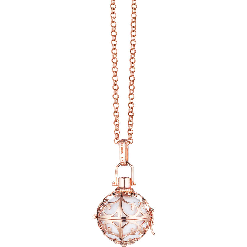 Engelsrufer Set Halskette mit weißer Klangkugel 35452-45, 45 cm