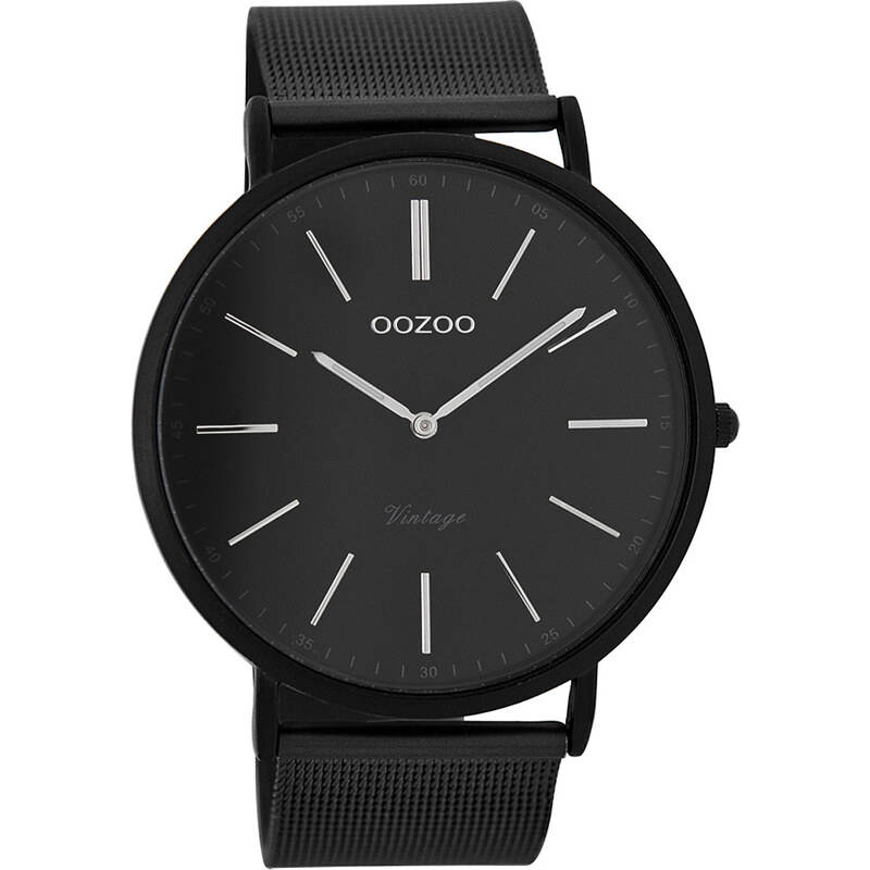 Oozoo Vintage Herren-Armbanduhr Schwarz 44 mm C7383