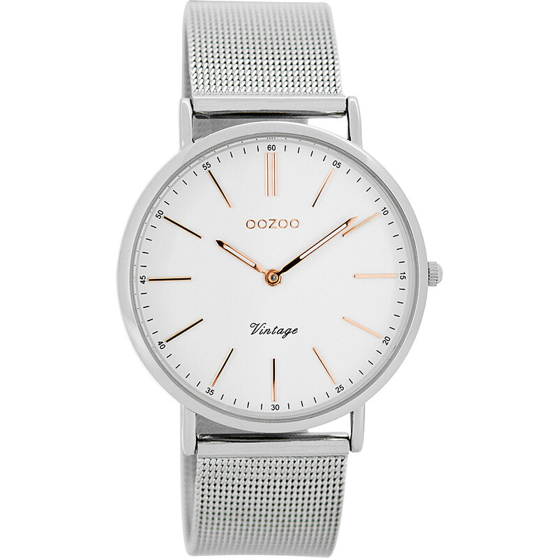 Oozoo Vintage Damen-Armbanduhr Weiß/Silber 36 mm C7396