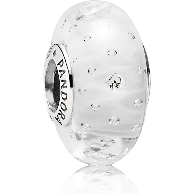 Pandora Muranoglas Charm Weiß mit Zirkonia 791617CZ