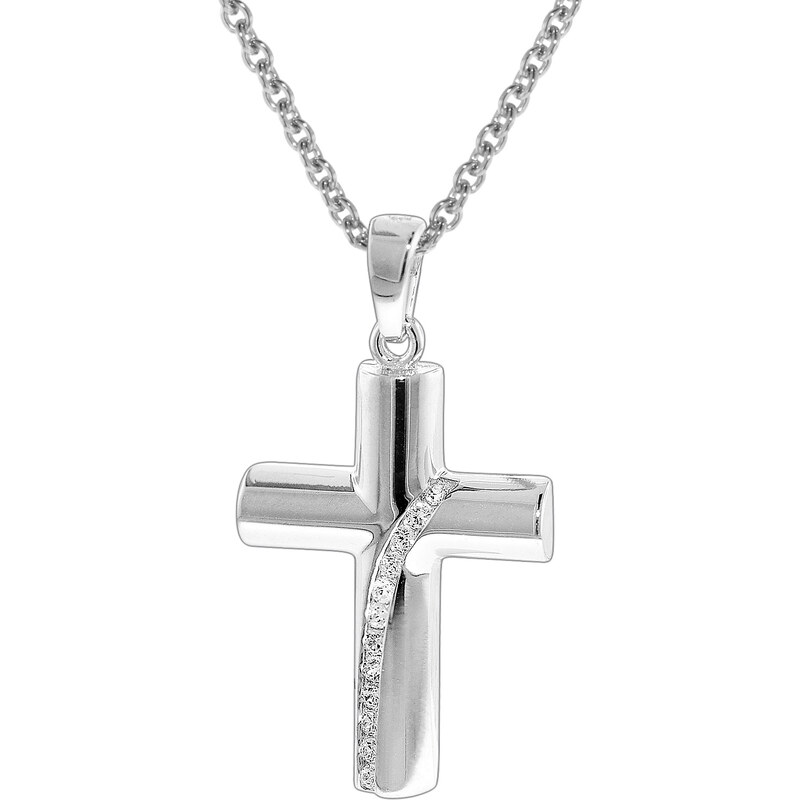 trendor Kreuz-Anhänger mit Silber-Halskette 35840