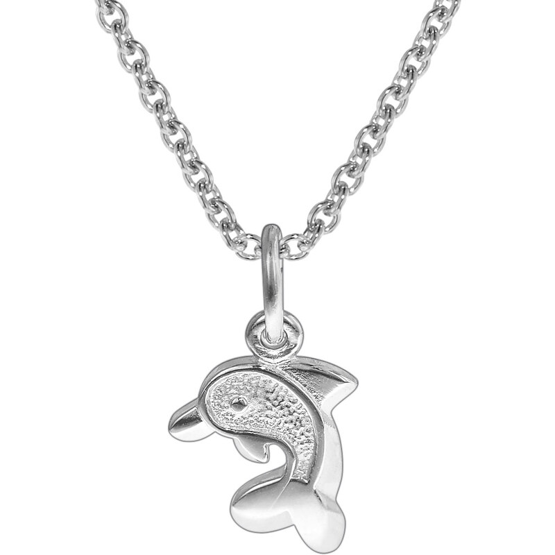 trendor Kinder-Halskette mit Delfin-Anhänger Silber 925 35828