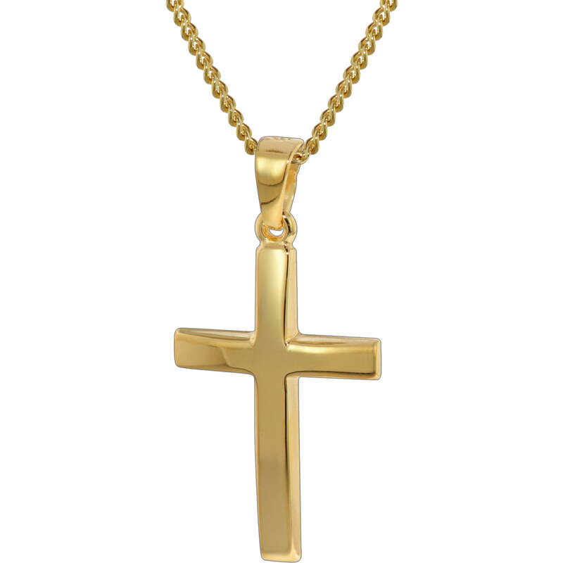 trendor Gold 333 Kreuz mit 40 cm goldplattierter Halskette 35796