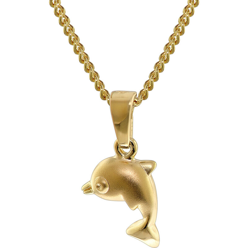 trendor Gold 333 Delfin-Anhänger mit 40 cm goldplattierter Halskette 35768