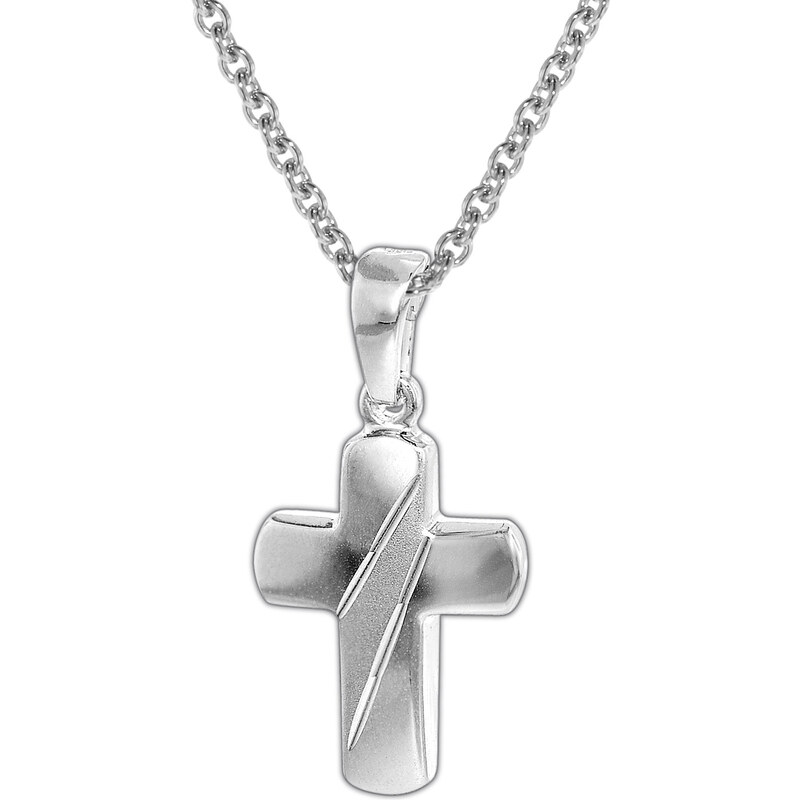 trendor Silber Halskette mit Kreuz für Kinder 35869