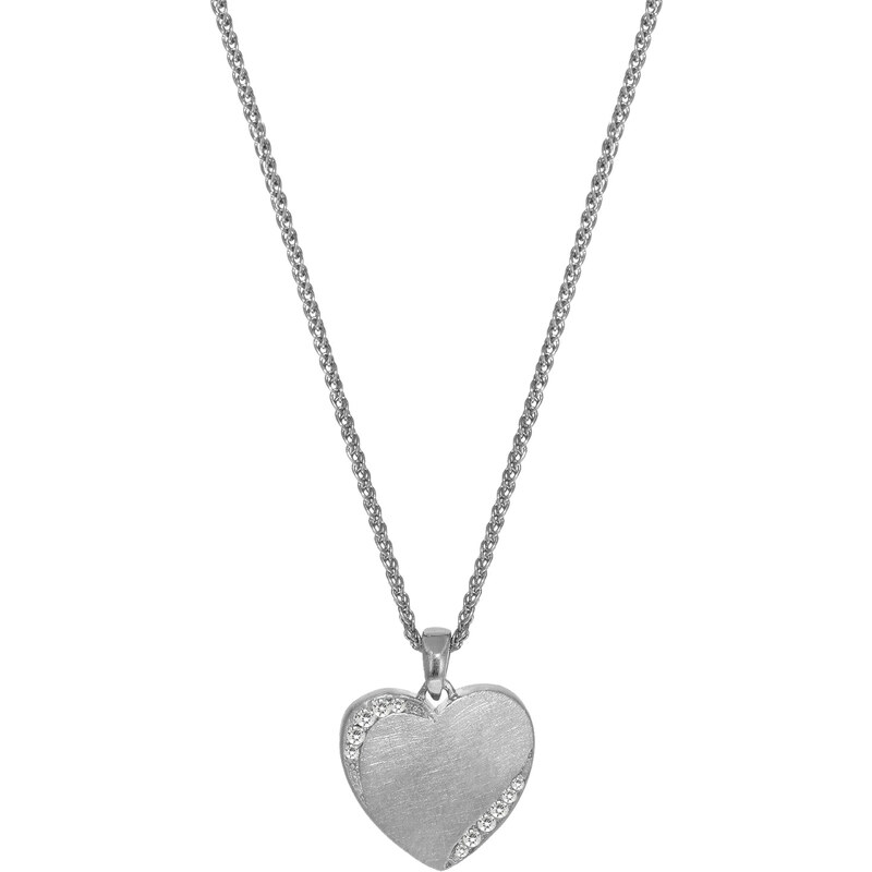 trendor Silber Halskette mit Herz-Anhänger 35896