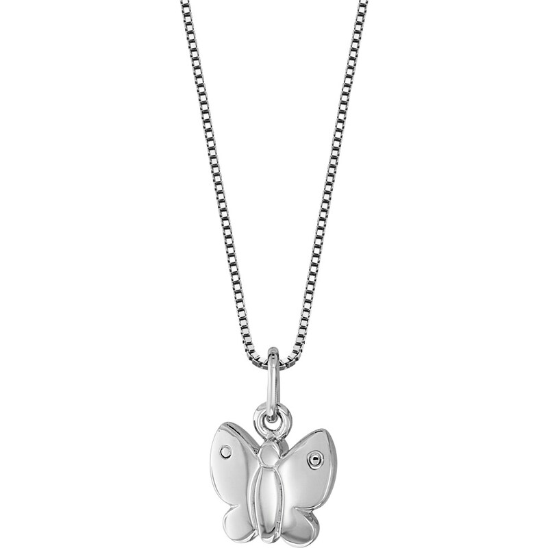 trendor Silber Kinder-Halskette Schmetterling 49112