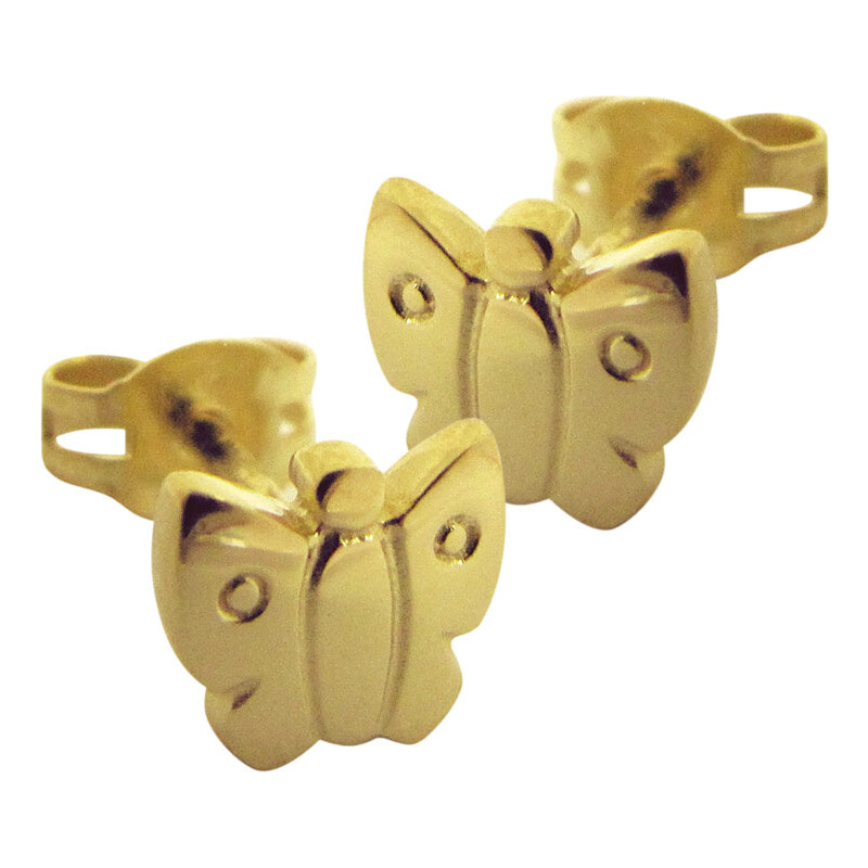 trendor Ohrringe für Kinder Gold 333 Schmetterling 48634