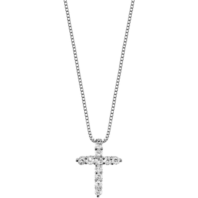 trendor Kreuz Anhänger mit Halskette für Kinder Silber 925 35907