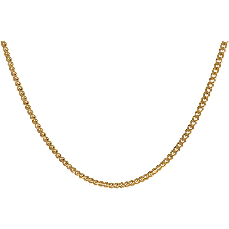trendor Halskette für Anhänger 585 Gold Flachpanzer-Kette Breite 1,4 mm 51986-42, 42 cm