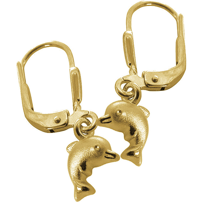 trendor Gold Mädchen-Ohrringe Delfin 60941