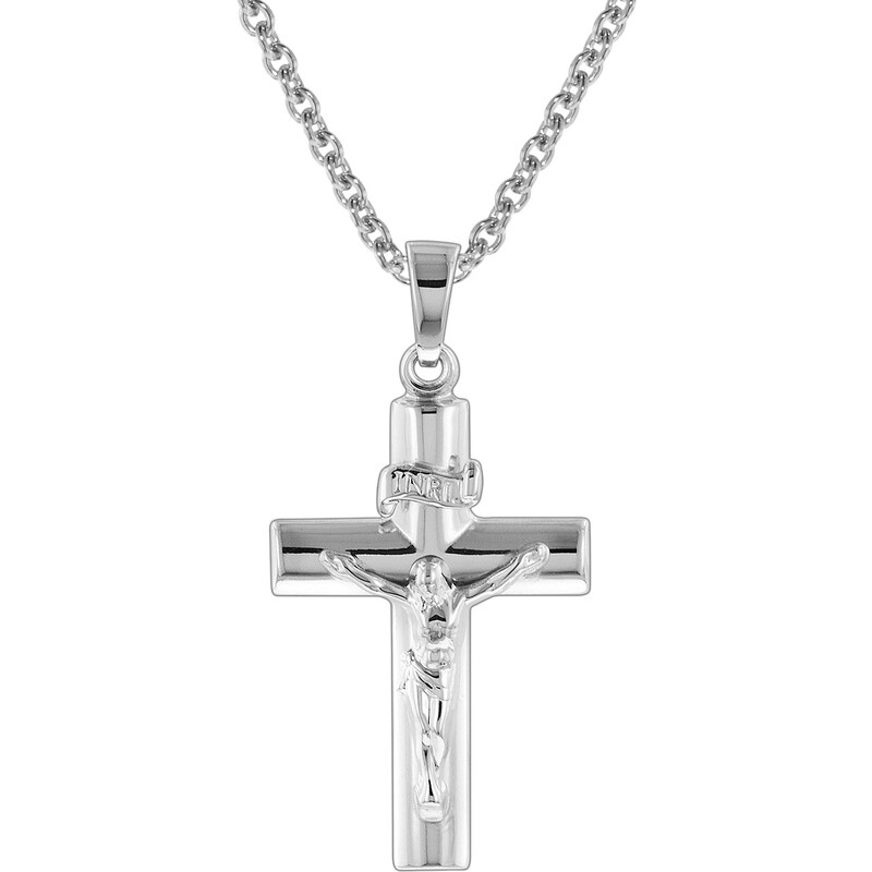 trendor Halskette mit Kruzifix Silber 925 73419