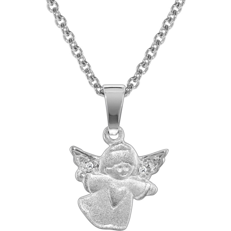 trendor Kinder-Halskette mit Engel-Anhänger Silber 925 78605